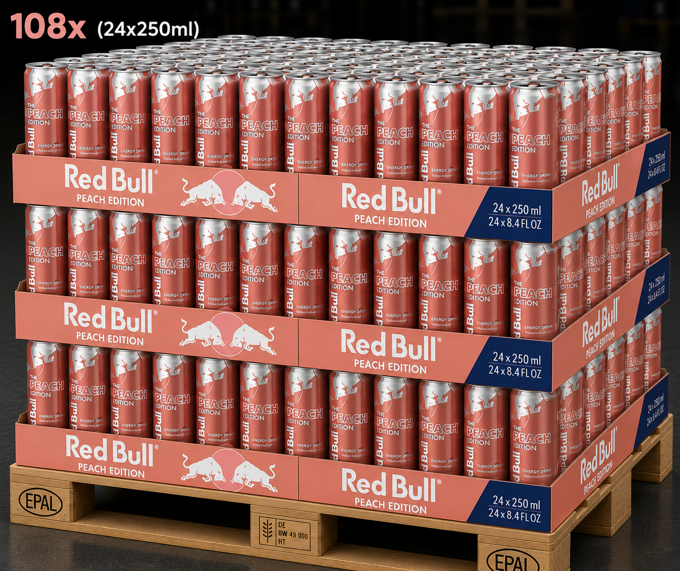 Red Bull Peach Edition 108x (24x250ml )