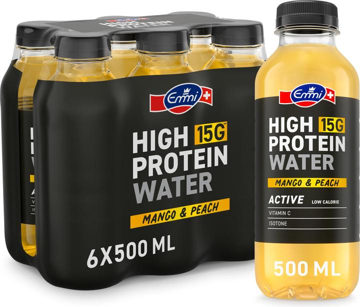 Emmi High Protein Water Mango & Peach 63x (24x500ml)